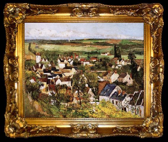 framed  Paul Cezanne village panorama, ta009-2
